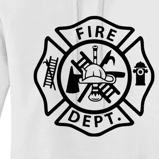 Fire Department Logo Uniform Fireman Symbol Firefighter Gear Women's Pullover Hoodie