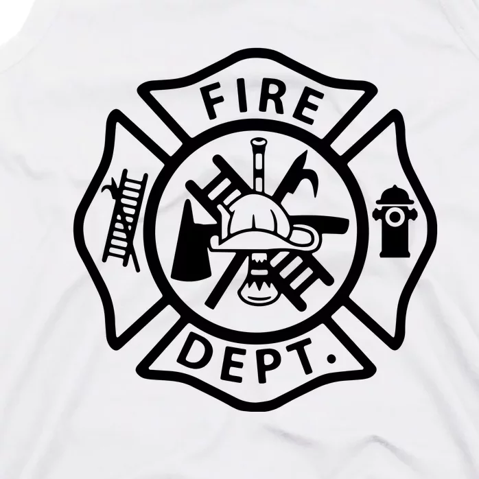 Fire Department Logo Uniform Fireman Symbol Firefighter Gear Tank Top