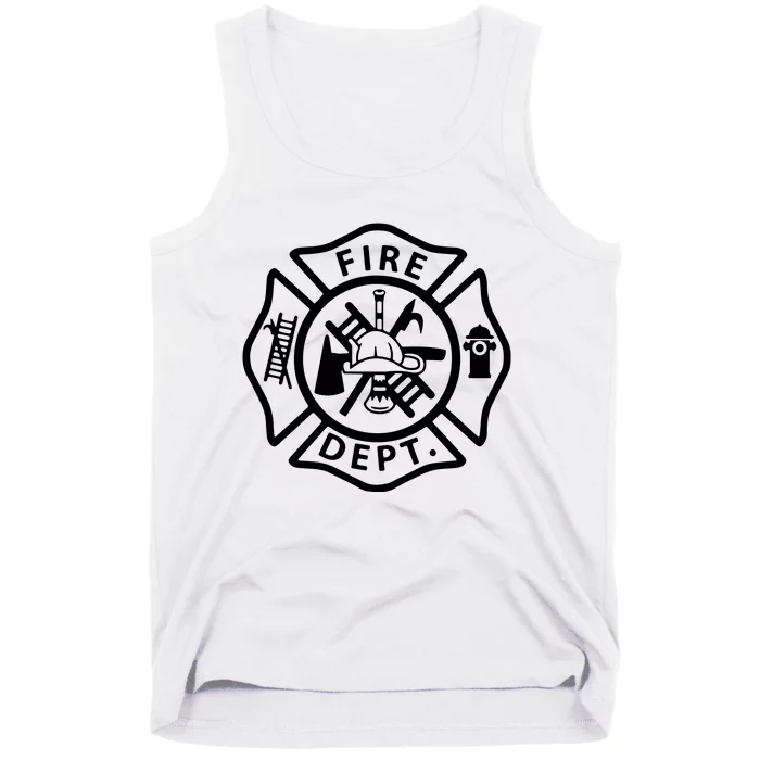 Fire Department Logo Uniform Fireman Symbol Firefighter Gear Tank Top