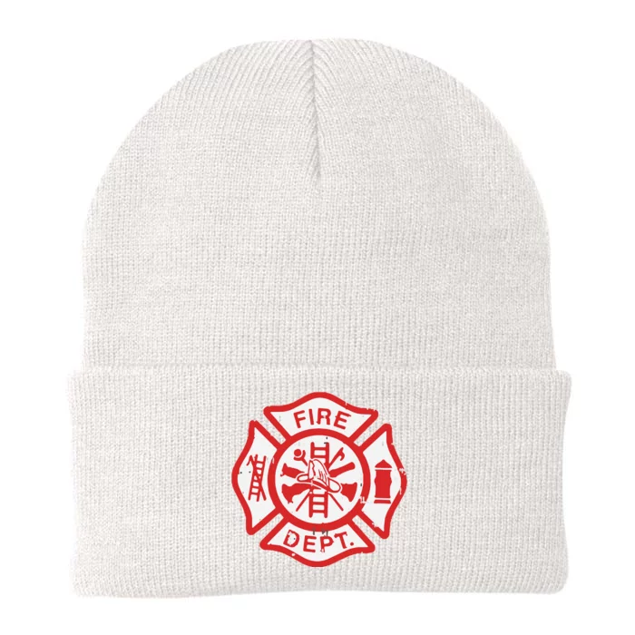 Fire Dept Logo Hero Halloween Firefighter Fireman Gift Knit Cap Winter Beanie