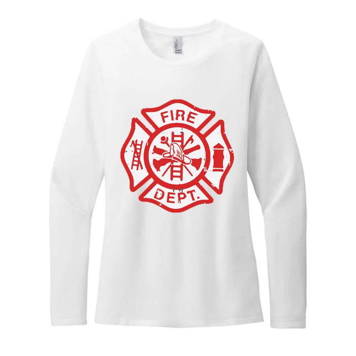 Fire Dept Logo Hero Halloween Firefighter Fireman Gift Womens CVC Long Sleeve Shirt