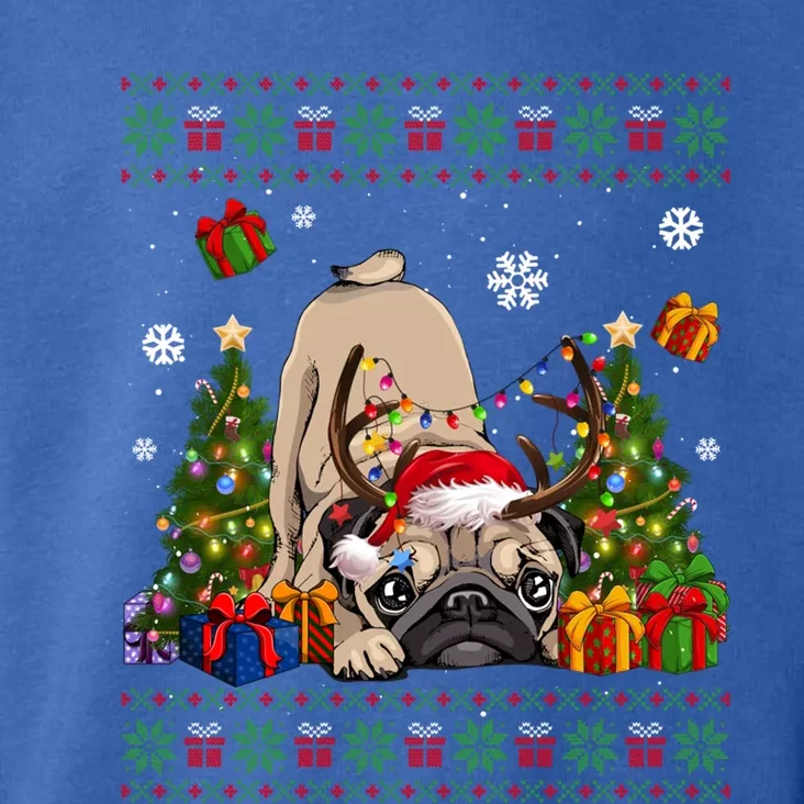 Funny Dog Lovers Frenchie Santa Hat Ugly Christmas Sweater Gift Toddler Hoodie