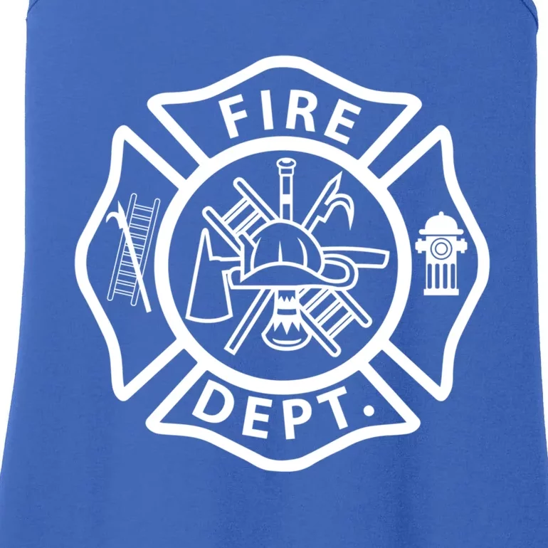 Fire Departt Logo Uniform Fire Symbol Firefighter Gear Gift Ladies Essential Tank