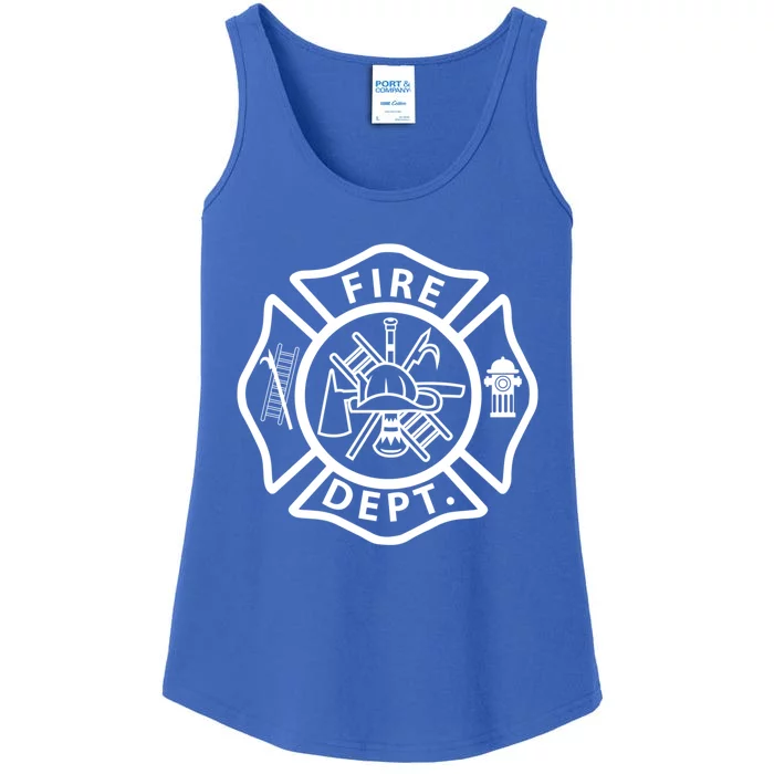 Fire Departt Logo Uniform Fire Symbol Firefighter Gear Gift Ladies Essential Tank