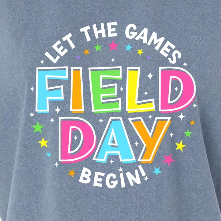 Field Day Let Games Start Begin Teachers Garment-Dyed Women's Muscle Tee