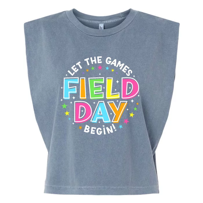 Field Day Let Games Start Begin Teachers Garment-Dyed Women's Muscle Tee