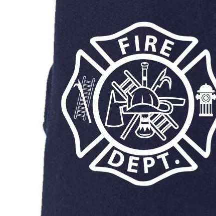 Fire Department Logo Uniform Fireman Symbol Firefighter Gear Doggie 3-End Fleece Hoodie