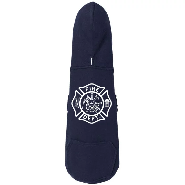 Fire Department Logo Uniform Fireman Symbol Firefighter Gear Doggie 3-End Fleece Hoodie