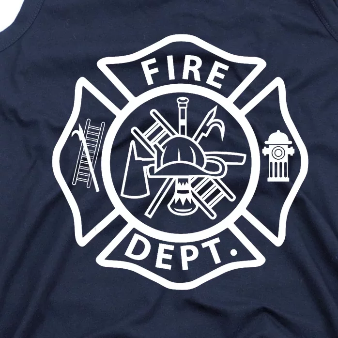 Fire Department Logo Uniform Fireman Symbol Firefighter Gear Tank Top