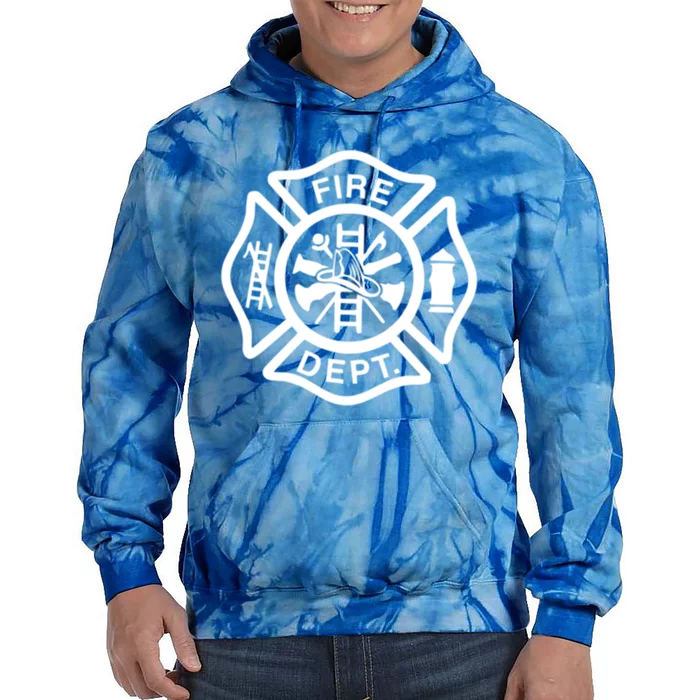 Fire Departt Logo Uniform Fire Symbol Firefighter Gear Gift Tie Dye Hoodie