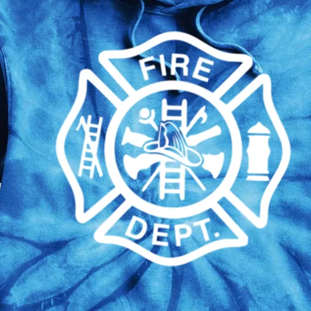 Fire Departt Logo Uniform Fire Symbol Firefighter Gear Gift Tie Dye Hoodie