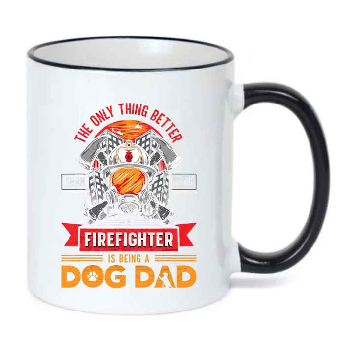 Firefighter Dog Lover Firefighting Pipeman Fireman Dog Dad Black Color Changing Mug