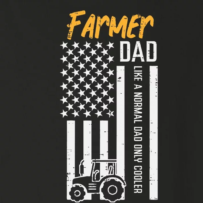 Farmer Dad Like Normal Only Cooler Us Flag Fathers Toddler Long Sleeve Shirt