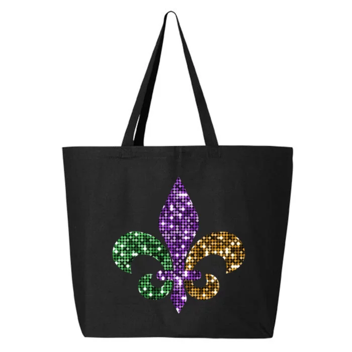 Fleur De Lis Mardi Gras Symbol 25L Jumbo Tote