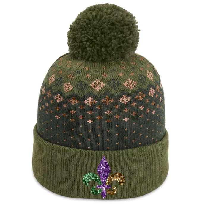 Fleur De Lis Mardi Gras Symbol The Baniff Cuffed Pom Beanie