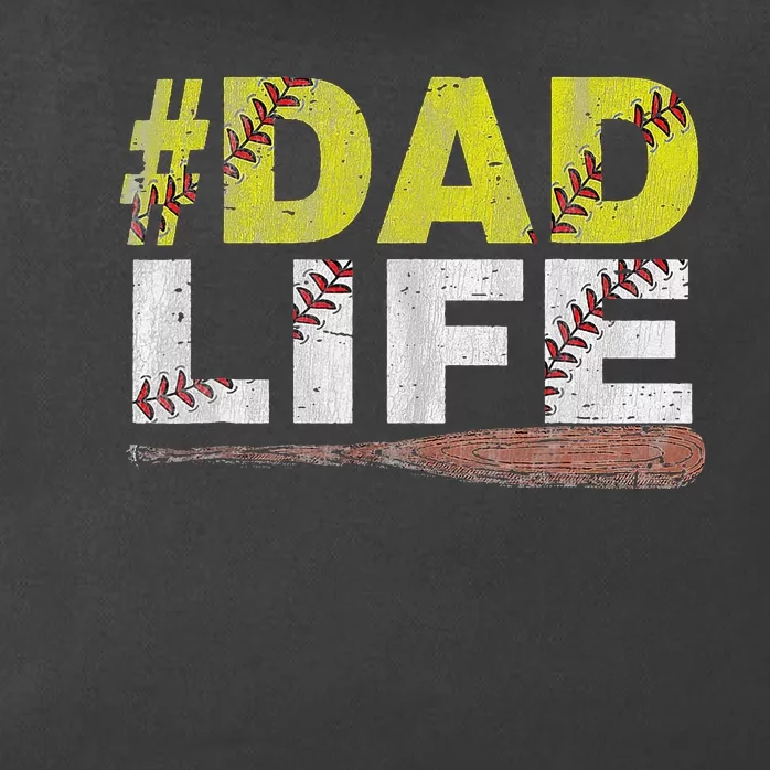 Funny Dad Life Softball Baseball Daddy Sports Fathers Day Zip Tote Bag