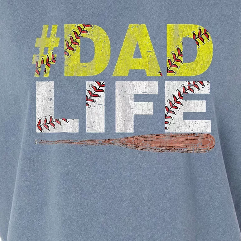 Funny Dad Life Softball Baseball Daddy Sports Fathers Day Garment-Dyed Women's Muscle Tee