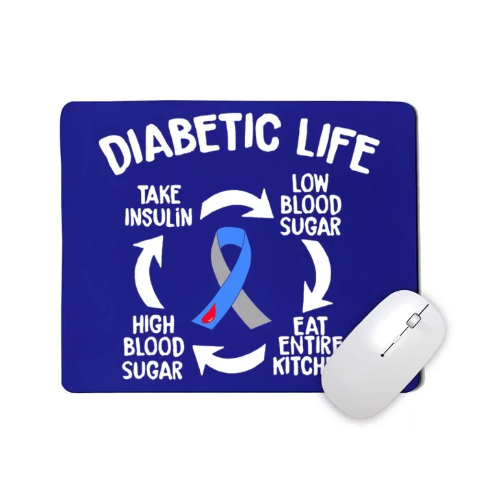 Funny Diabetic Life Cycle Diabetes Awareness Mousepad