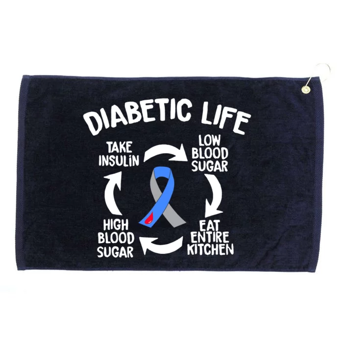 Funny Diabetic Life Cycle Diabetes Awareness Grommeted Golf Towel