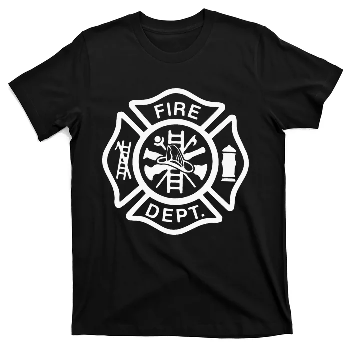 Fire Department Logo Uniform Fireman Symbol Firefighter Gear T-Shirt ...