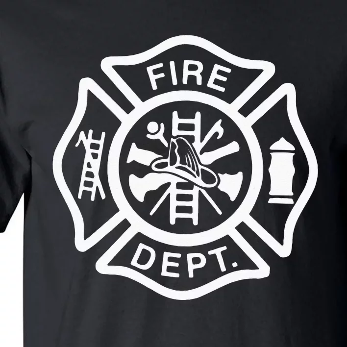 Fire Department Logo Uniform Fireman Symbol Firefighter Gear Tall T-Shirt