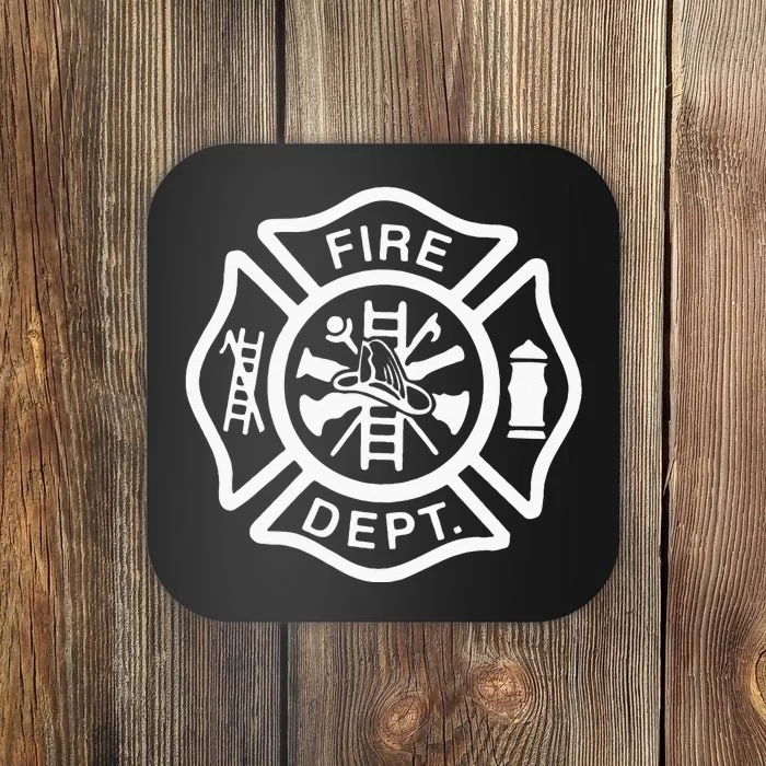 Fire Department Logo Uniform Fireman Symbol Firefighter Gear Coaster