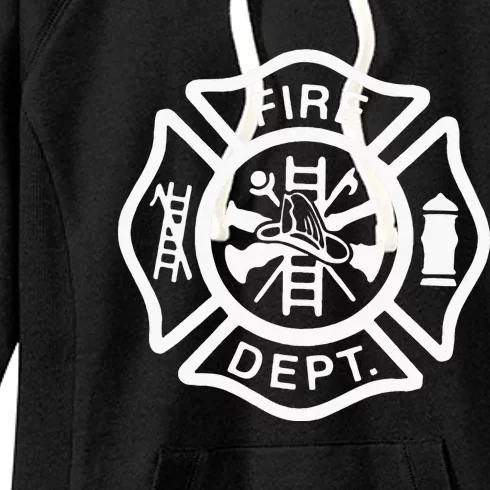 Fire Department Logo Uniform Fireman Symbol Firefighter Gear Women's Fleece Hoodie