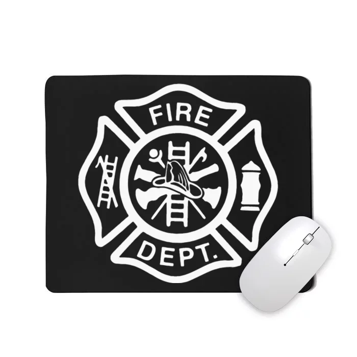 Fire Department Logo Uniform Fireman Symbol Firefighter Gear Mousepad