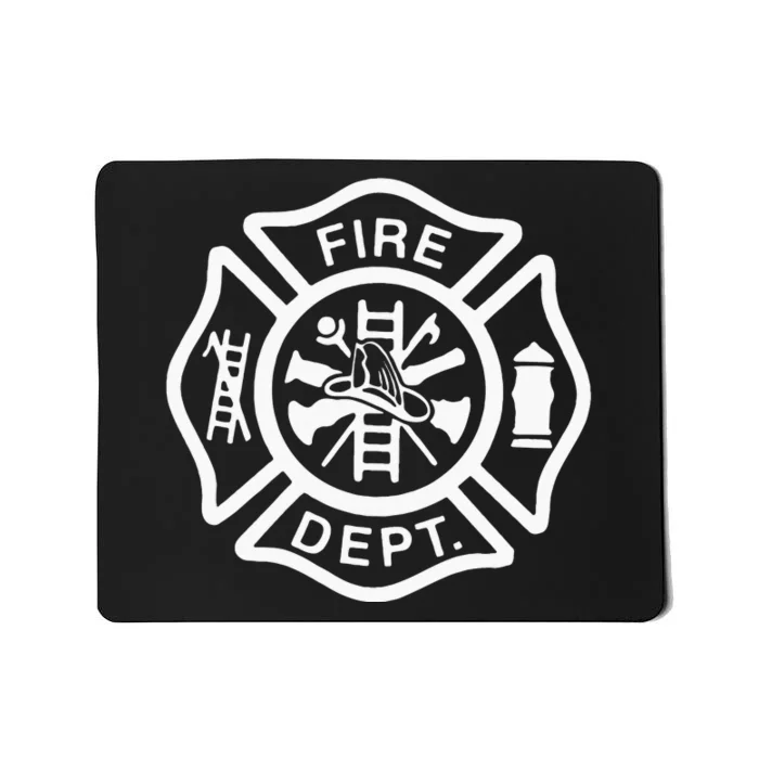 Fire Department Logo Uniform Fireman Symbol Firefighter Gear Mousepad