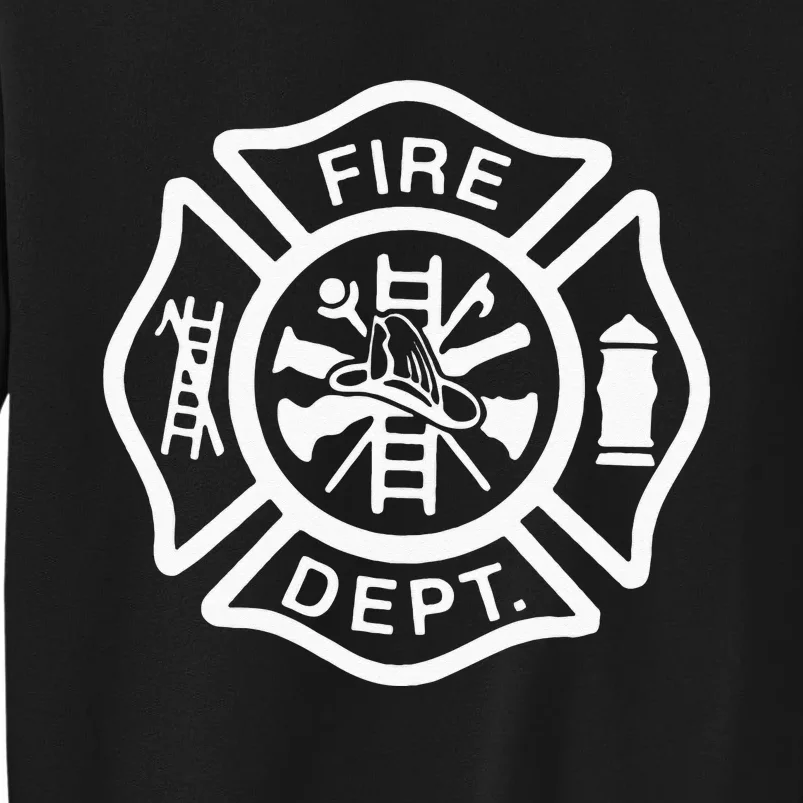 Fire Department Logo Uniform Fireman Symbol Firefighter Gear Tall Sweatshirt