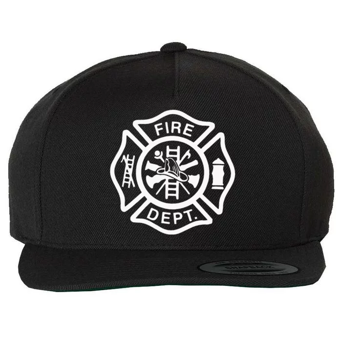 Fire Department Logo Uniform Fireman Symbol Firefighter Gear Wool Snapback Cap