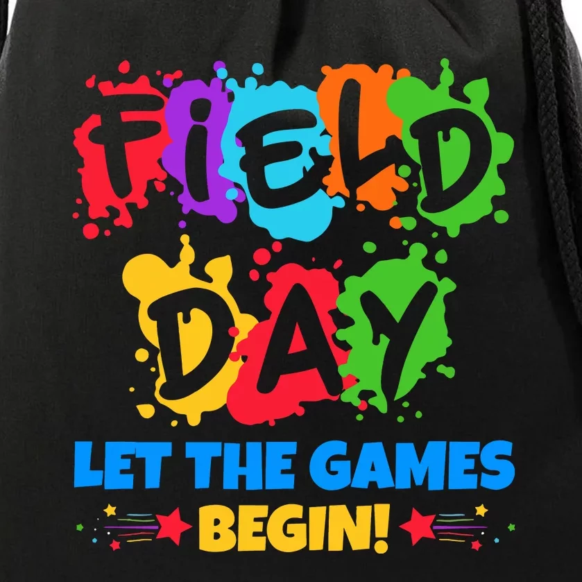 Field Day Let The Games Begin Sporty Day Drawstring Bag