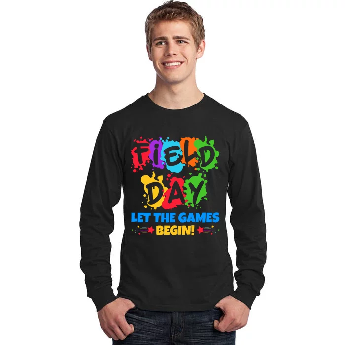 Field Day Let The Games Begin Sporty Day Tall Long Sleeve T-Shirt