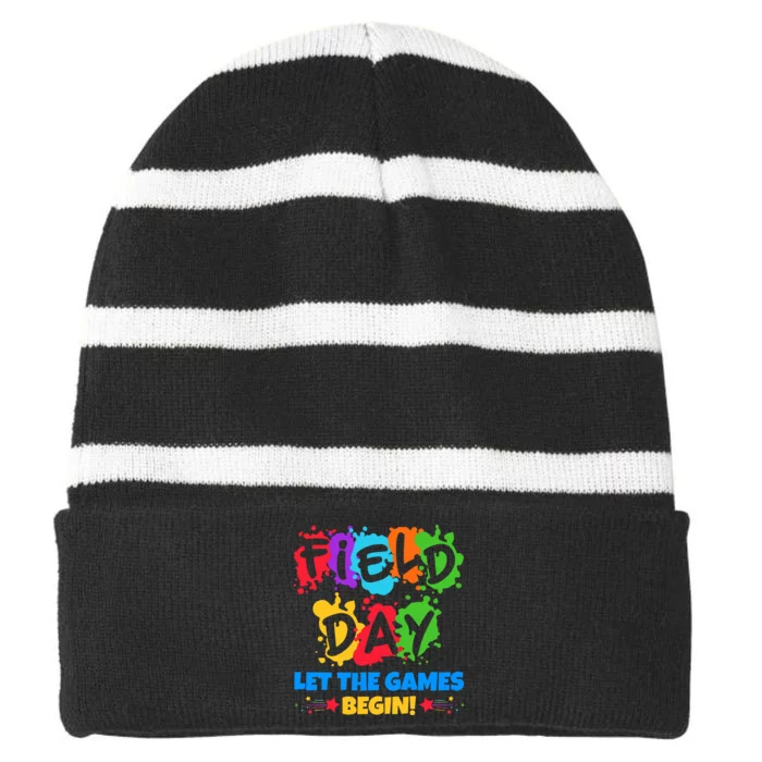 Field Day Let The Games Begin Sporty Day Striped Beanie with Solid Band