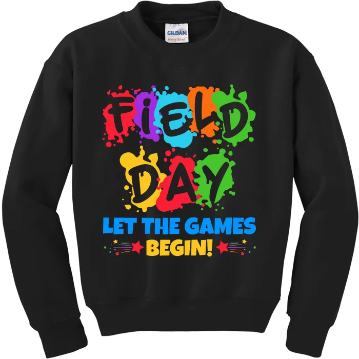 Field Day Let The Games Begin Sporty Day Kids Sweatshirt