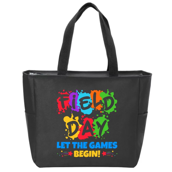 Field Day Let The Games Begin Sporty Day Zip Tote Bag