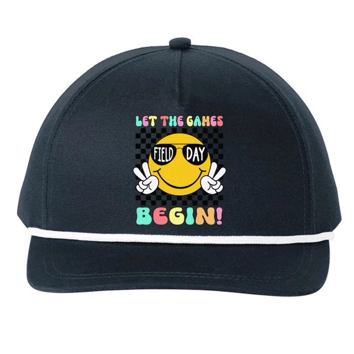 Field Day Let The Games Begin 2024 Teachers Snapback Five-Panel Rope Hat