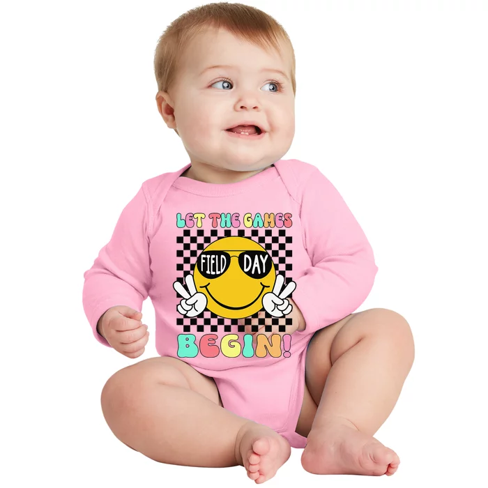 Field Day Let The Games Begin 2024 Teachers Baby Long Sleeve Bodysuit