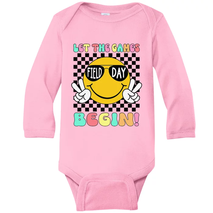 Field Day Let The Games Begin 2024 Teachers Baby Long Sleeve Bodysuit