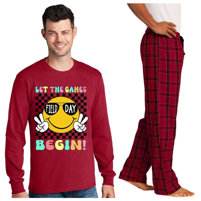 Field Day Let The Games Begin 2024 Teachers Long Sleeve Pajama Set