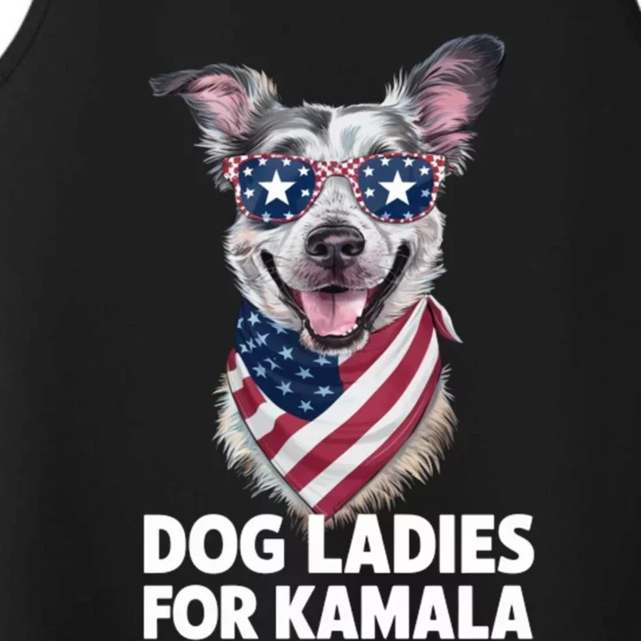 Funny Dog Ladies For Kamala President Gift Performance Tank