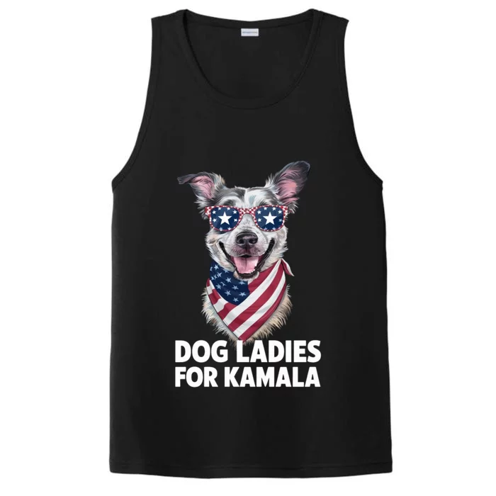 Funny Dog Ladies For Kamala President Gift Performance Tank