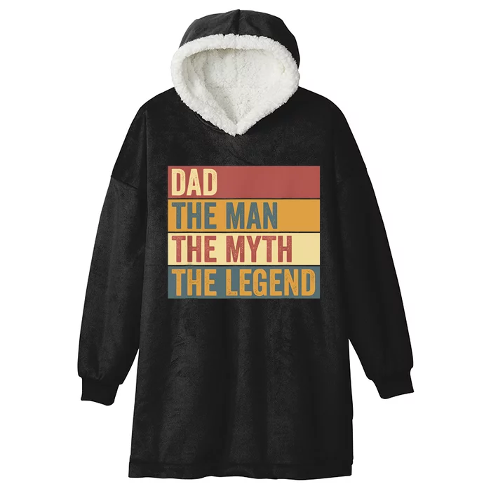 Funny Dad Legend Saying Hooded Wearable Blanket