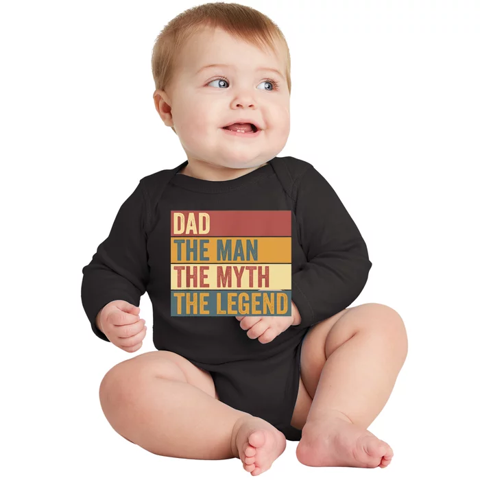 Funny Dad Legend Saying Baby Long Sleeve Bodysuit