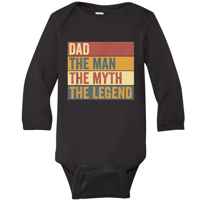 Funny Dad Legend Saying Baby Long Sleeve Bodysuit