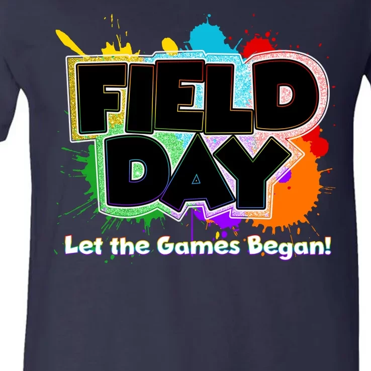 Field Day Let The Game Begin V-Neck T-Shirt