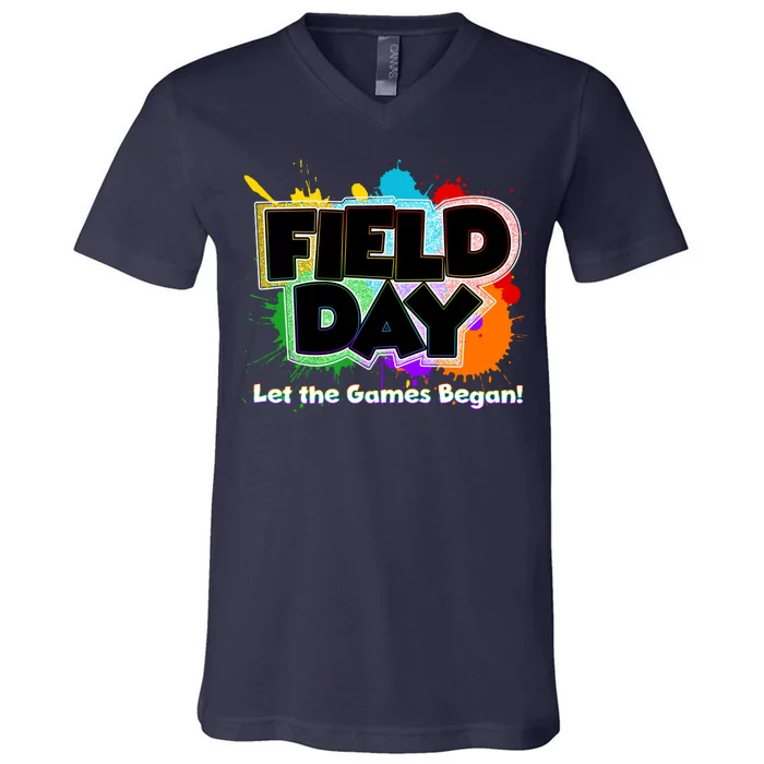 Field Day Let The Game Begin V-Neck T-Shirt