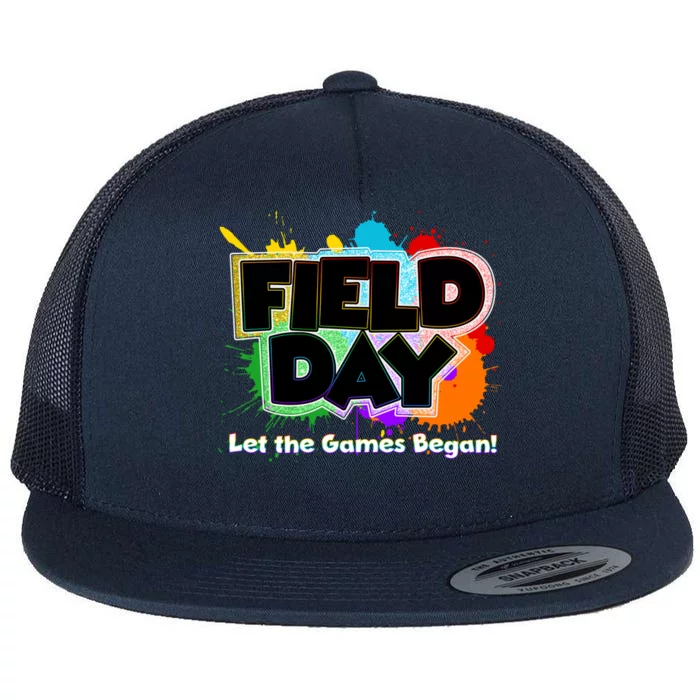 Field Day Let The Game Begin Flat Bill Trucker Hat