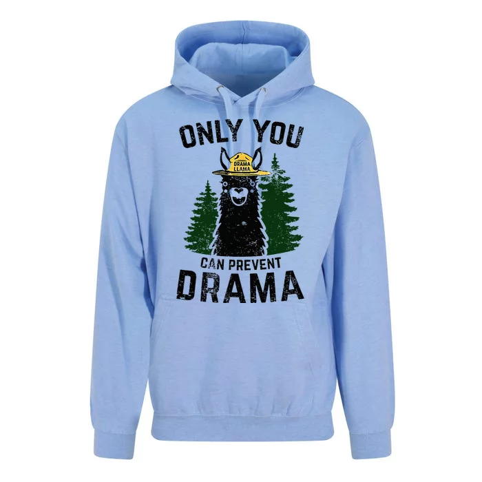 Funny Drama Llama Only You Can Prevent Drama Sarcastic Lover Unisex Surf Hoodie