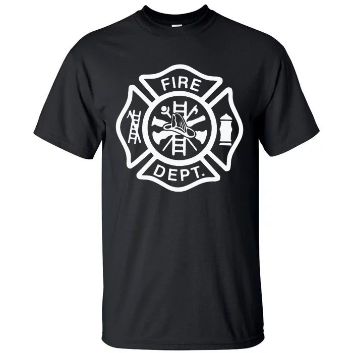 Fire Department Logo Uniform Fireman Symbol Firefighter Gear Tall T-Shirt